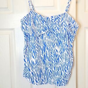 Diane Von Furstenberg for Target Blue and White Top